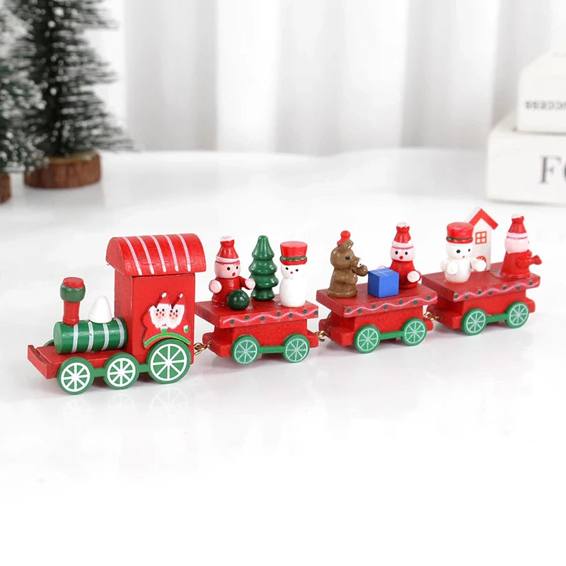 Christmas Wooden Train Ornament -Holiday Decoration & Kids Gift