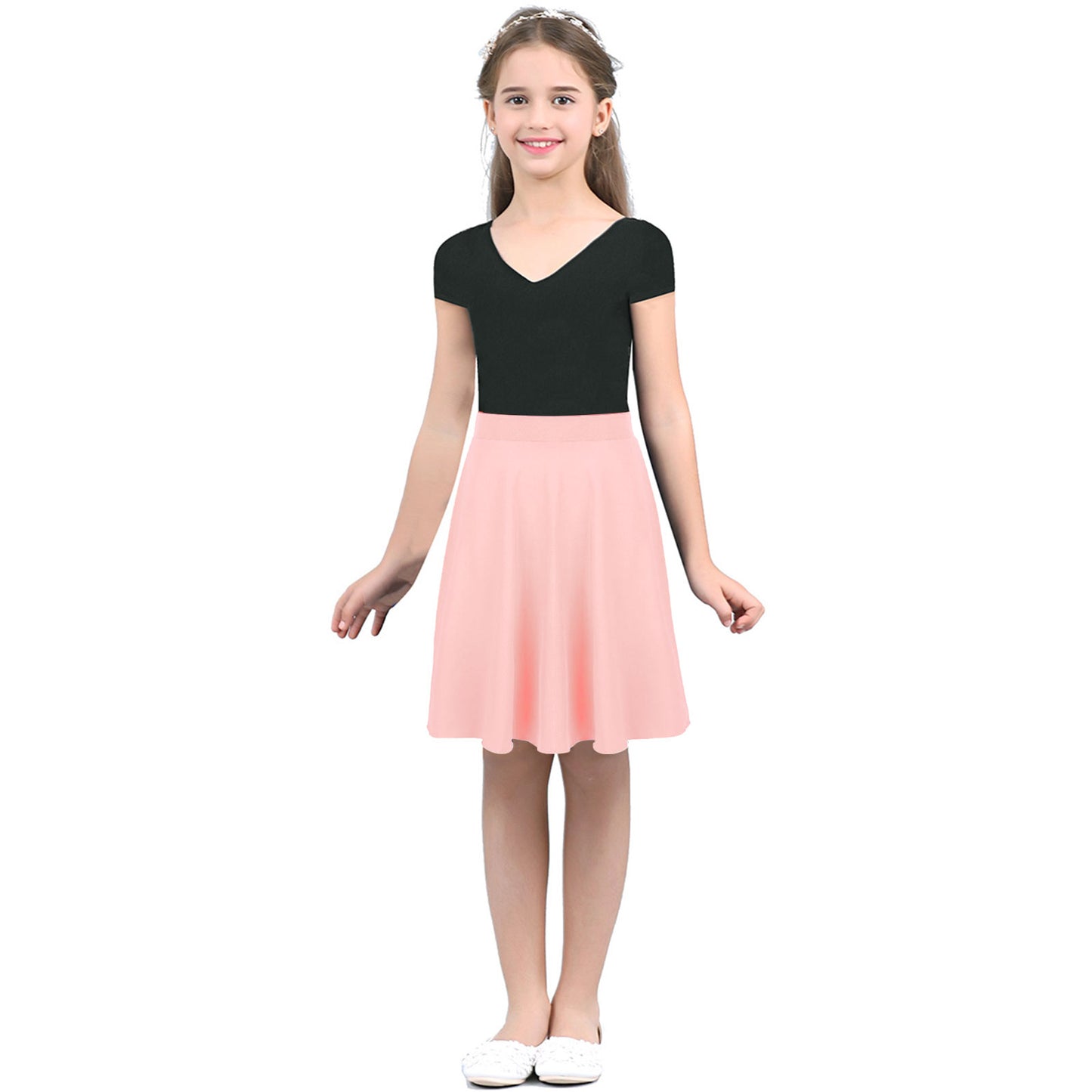 Big Girls' Knee-Length A-Line Skater Skirt