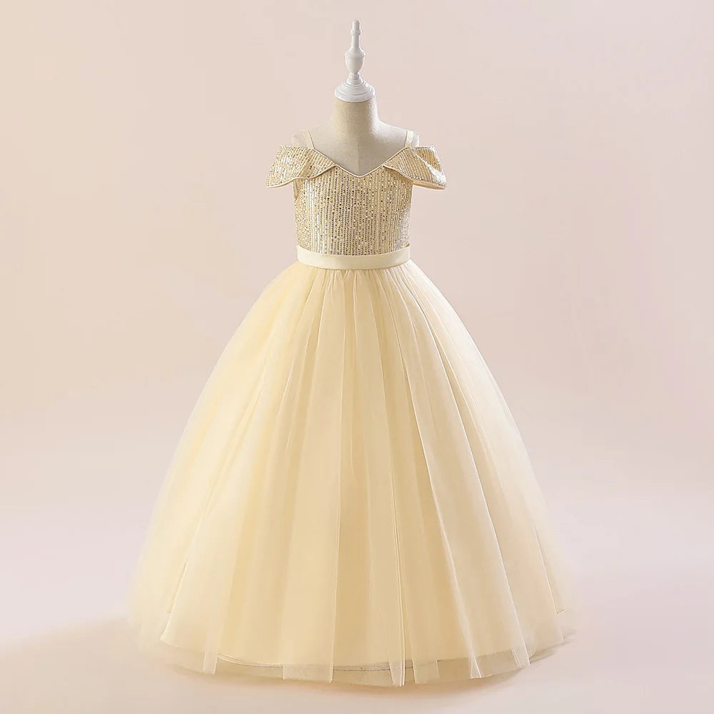 Teen Summer Pageant Dress - Long White Evening & Birthday Costume