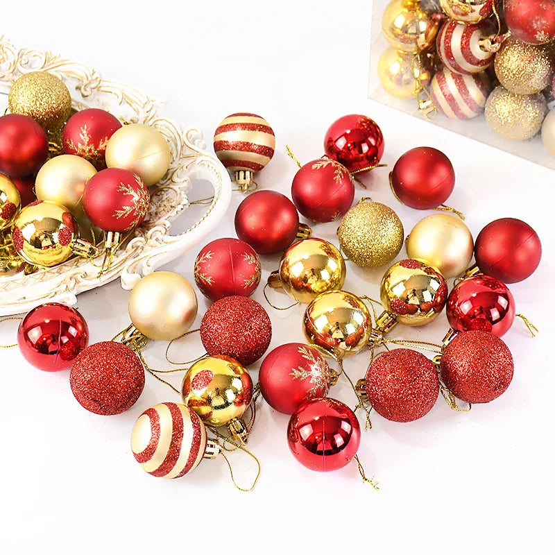 50Pcs/Box 4cm Christmas Balls Ornament