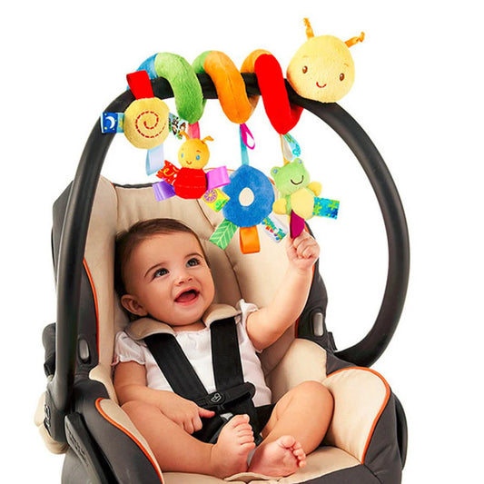 Colorful Baby Comfort Toys with Labels for Crib & Safety Seat