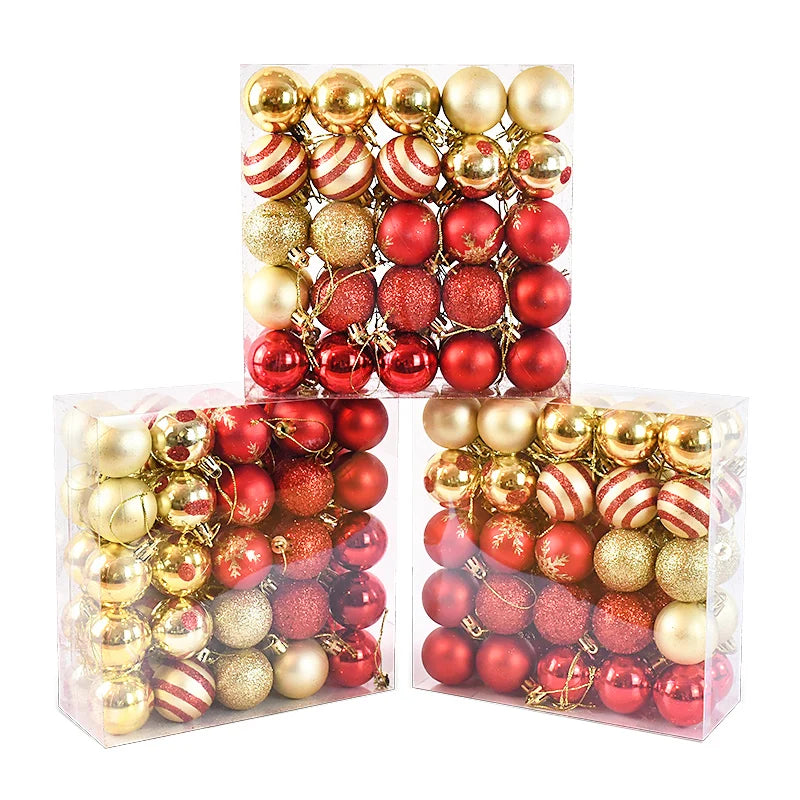 50Pcs/Box 4cm Christmas Balls Ornament