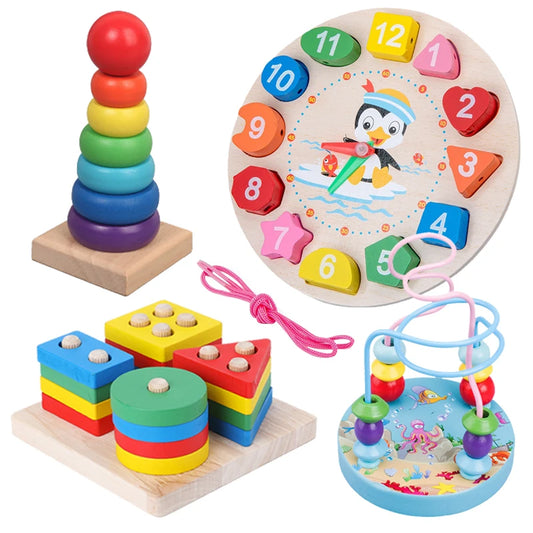 Wooden Montessori Sorting & Stacking Toys for Kids